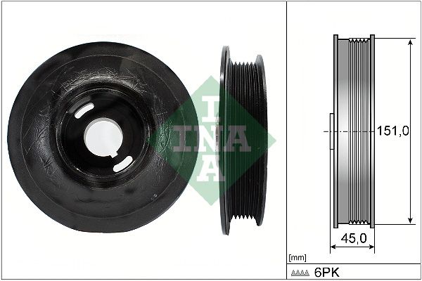 WILMINK GROUP Ременный шкив, коленчатый вал WG1254392